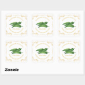 zelfgemaakte Okra Pickle Square Label (Vel)