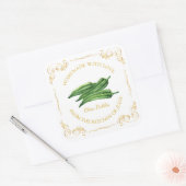 zelfgemaakte Okra Pickle Square Label (Envelop)