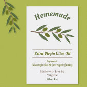 Zelfgemaakte Olijf Olie Fles Label Sticker