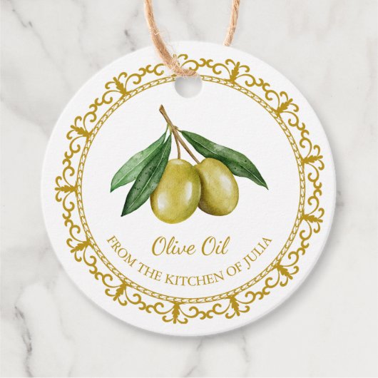 zelfgemaakte olijfolie Hang Label (Voorkant)