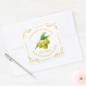 zelfgemaakte Olive Pickle Square Label (Envelop)