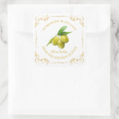 zelfgemaakte Olive Pickle Square Label (Tas)