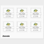 Zelfgemaakte Olive Pickle Square Label (Vel)