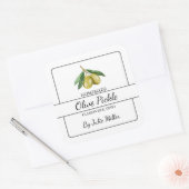 Zelfgemaakte Olive Pickle Square Label (Envelop)