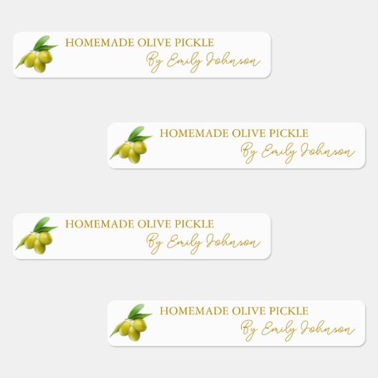 Zelfgemaakte Olive Pickle Thin Label (Groep)