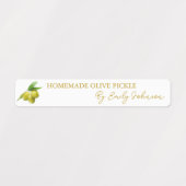 Zelfgemaakte Olive Pickle Thin Label (Design 2)