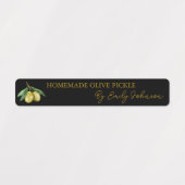 Zelfgemaakte Olive Pickle Thin Label (Design 2)