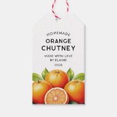 Zelfgemaakte oranje chutney pantry label cadeaulabel (Voorkant)