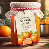  zelfgemaakte oranje gelei pantry label cadeaulabel