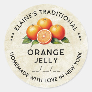 Zelfgemaakte Oranje gelei stijl label