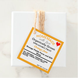 Zelfgemaakte Oranje Jam QR-code Bedankjes Labels