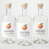 Zelfgemaakte oranje likeur met sinaasappel likeurfles etiket (Flessen)