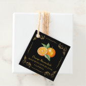 Zelfgemaakte Oranje Marmalade Square Hang Label (In situ)