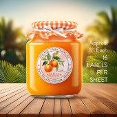 Zelfgemaakte Oranje marmelade inblikken 3 in 16 |  Sticker
