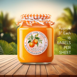 Zelfgemaakte Oranje marmelade inblikken 3 in 16    Sticker