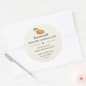 Zelfgemaakte oranje marmelade moderne pot ronde sticker (Envelop)