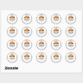 Zelfgemaakte oranje saus ingrediënten inblikken la ronde sticker (Vel)