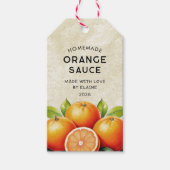  zelfgemaakte oranje saus pantry label cadeaulabel (Voorkant)