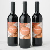 Zelfgemaakte oranje wijncider gepersonaliseerd wijn etiket (Flessen)