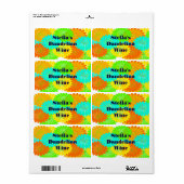 Zelfgemaakte paardenbloem wijn aangepaste feesteli etiket (Full Sheet)