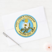 zelfgemaakte paardenbloem wijnlabel Sjabloon Ronde Sticker (Envelop)
