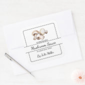 Zelfgemaakte paddenstoel saus vierkant label (Envelop)