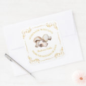 zelfgemaakte paddestoel Pickle Square Label (Envelop)