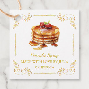  zelfgemaakte pannenkoekensiroop Square Hang Label