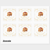  zelfgemaakte pannenkoekensiroop vierkant label (Vel)