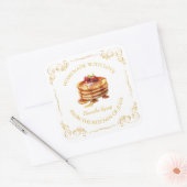  zelfgemaakte pannenkoekensiroop vierkant label (Envelop)