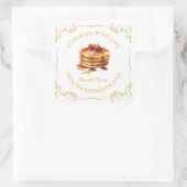  zelfgemaakte pannenkoekensiroop vierkant label (Tas)