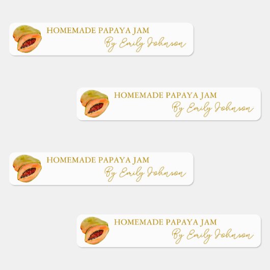 Zelfgemaakte Papaya Jam Thin Label (Groep)