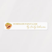 Zelfgemaakte Papaya Jam Thin Label (Design 1)