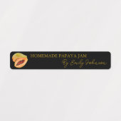 Zelfgemaakte Papaya Jam Thin Label (Design 1)
