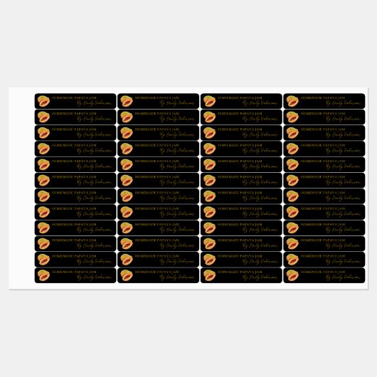 Zelfgemaakte Papaya Jam Thin Label (Vel)