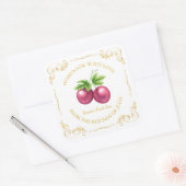  Zelfgemaakte Passion Fruit Jam Square Label (Envelop)