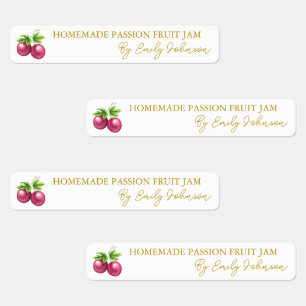 Zelfgemaakte Passion Fruit Jam Thin Label