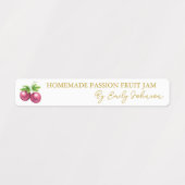 Zelfgemaakte Passion Fruit Jam Thin Label (Design 1)
