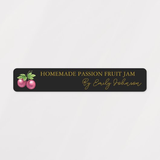 Zelfgemaakte Passion Fruit Jam Thin Label (Design 2)
