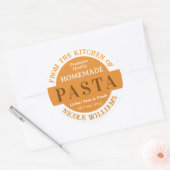 Zelfgemaakte Pasta Custom Label Sticker (Envelop)