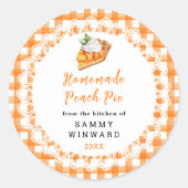 Zelfgemaakte Peach Tart Food Label (Voorkant)