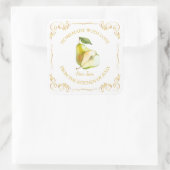 Zelfgemaakte Pear Jam Square Label (Tas)