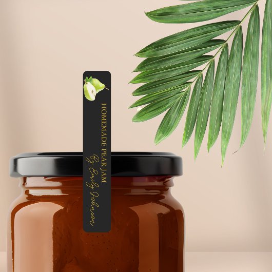 Zelfgemaakte Pear Jam Thin Seal Label