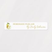 Zelfgemaakte Pear Jam Thin Seal Label (Design 1)