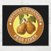zelfgemaakte peer cider Sjabloon Bier Etiket (Enkel label)