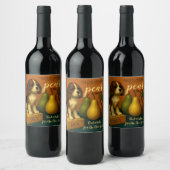  zelfgemaakte peer Cordial Shrub Azijn Wijn Etiket (Flessen)