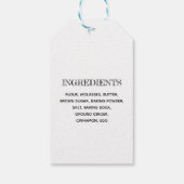 Zelfgemaakte peperkoek ingrediënten cadeaulabel (Achterkant)