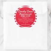 Zelfgemaakte pepermunt suiker scrub aangepaste lab ronde sticker (Tas)