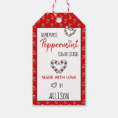 🍭 Zelfgemaakte pepermunt suiker scrub gemaakt met Cadeaulabel (Voorkant)