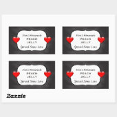 Zelfgemaakte perzik jam inblikken label krijtbord (Vel)